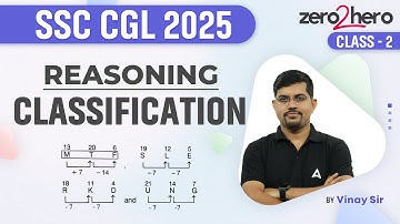 SSC CGL Reasoning Class 2025 | SSC CGL Reasoning classification | Reasoning By Vinay Sir