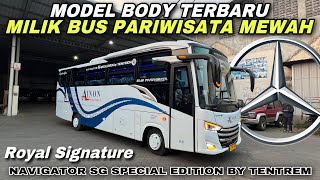 Download lagu GAGAH BANGET 😍 Model Body Terbaru Milik Bus Pariwisata Mewah ❗️| AINON HOLIDAYS - Karoseri Tentrem