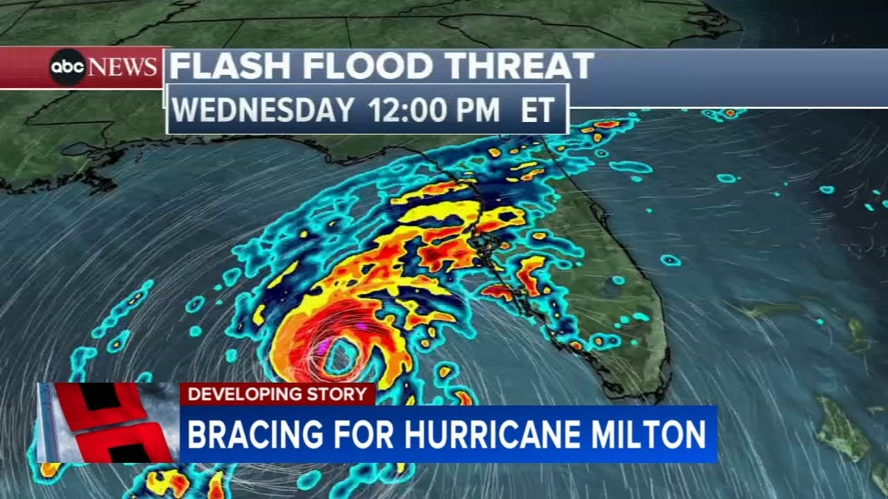 Hurricane Milton returns to Category 5 strength - YouTube