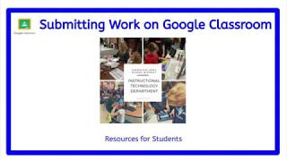 Submitting work on Google Classroom (iPad Users)