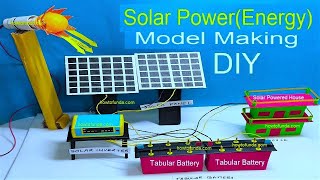 Solar Power (Energy) Model Science Project Making Using Waste | DIY | howtofunda | eco friendly