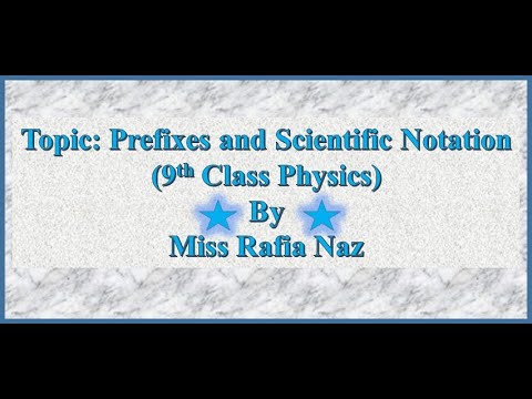 Physics | 9 | chapter 1| prefixes and scientific notation by Miss Rafia ...