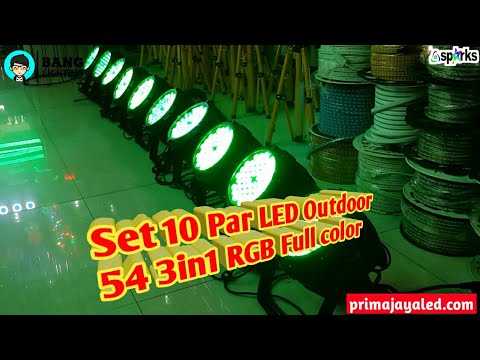 Perbandingan par led 54 X 3 RGBW dengan par led 54 X 3 full color, mana yg lebih terang? minat bisa . 