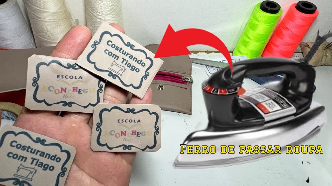 COMO FAZER ETIQUETAS EM CASA USANDO UM FERRO DE PASSAR ROUPAS