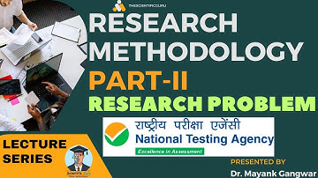 Research Methodology II Lecture 2: RESEARCH PROBLEM II Ph.D. Entrance Exam 2023 II NTA-CUET + MCQs