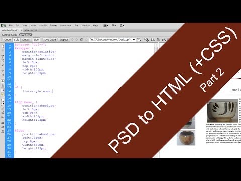PSD to HTML (+CSS) slicing tutorial [Part 2]