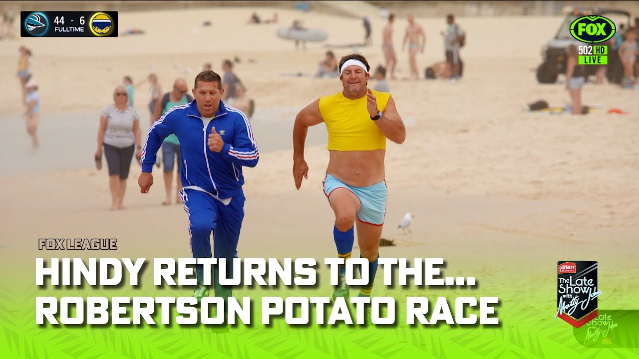Hindy comes home to compete in the Robertson Potato Race! Fletch and Hindy Fox League