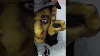 scary peeper tapping witch halloween decor listing