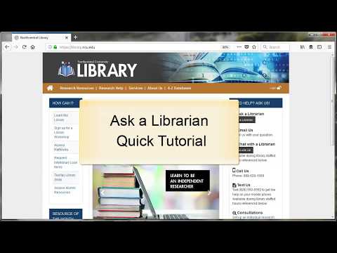 Ask a Librarian Quick Tutorial Video