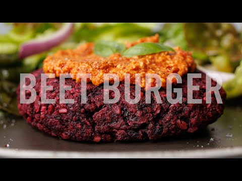 EPIC BEETROOT BURGER   EASY PLANT BASED BURGER