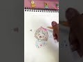 How to Draw a Cute Smiling Girl | Peace Begins With A Smile 😊 #CuteChubbyDoodles #shorts