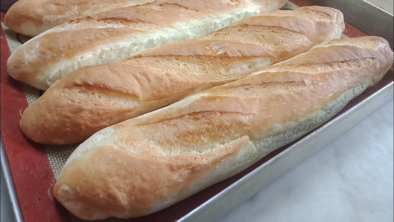 خبز الباقيت بمكونات بسيطة بدون محسن ساهل وسريع وناجح. سلطانة الحلويات