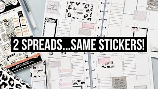 Plan With Me // 2 Spreads...Same Exact Stickers! // Classic Vertical Happy Planner // Wild Styled
