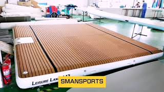 Inflatable leisure swim platform