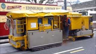Edinburgh Trams Track Grinding Machine At Work On 8Th May 2013