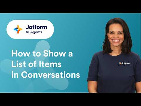 How to Display Interactive Lists in Jotform AI Agent Conversations