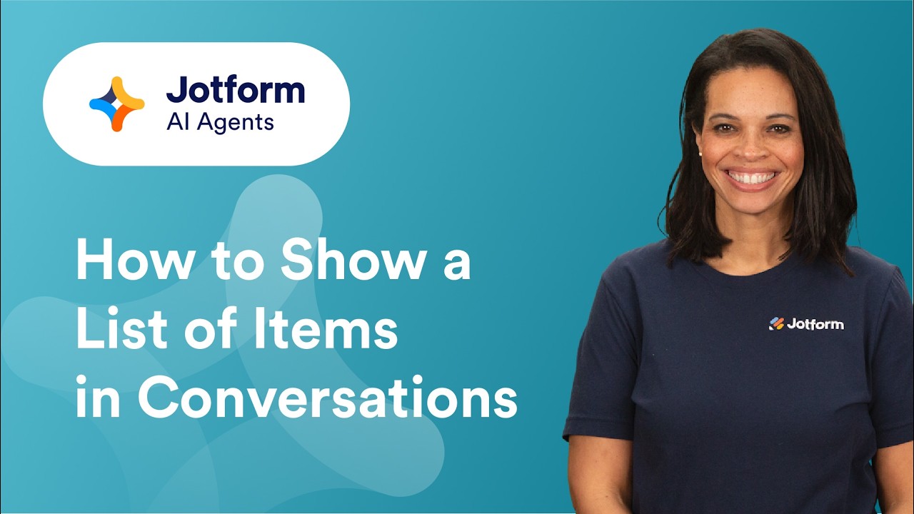 How to Display Interactive Lists in Jotform AI Agent Conversations ...