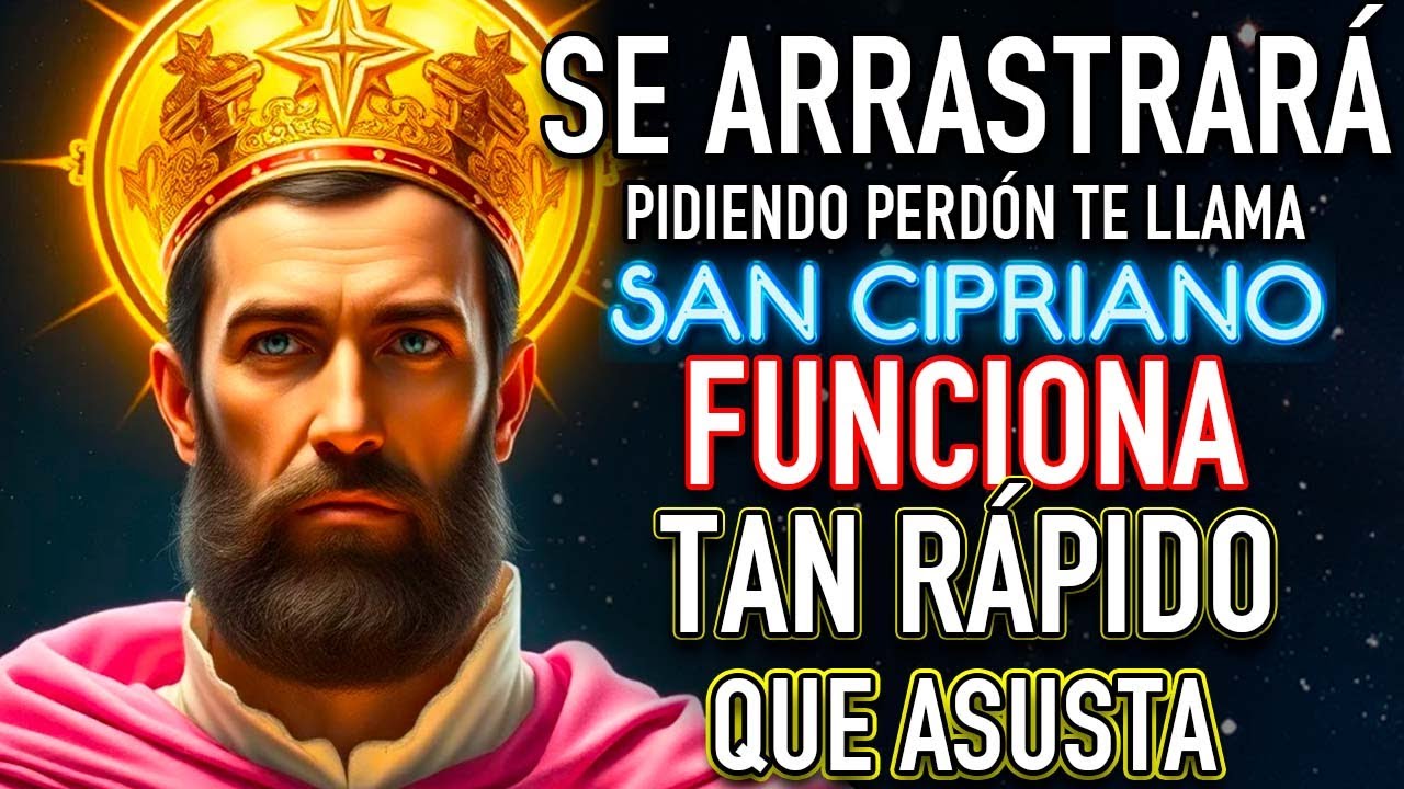 Dale 3 MINUTOS a SAN CIPRIANO y tu Amor vendrá ARRASTRÁNDOSE y Dominado hoy - Oración Desespero