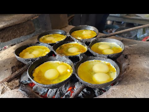 Uncle Ji Makes Poached Eggs on Cow Dung Cakes   Indian Street Food