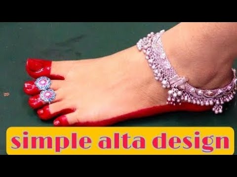 Simple Altaa Design simple alta design on feet l Alta design for beautiful ladies l mahaver ...