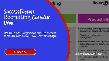 How to build a successful recruiting strategy with SAP SuccessFactors Recruiting Overview