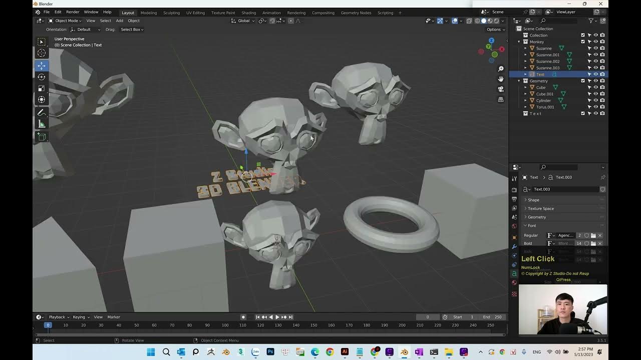 BLENDER BASIC 1 (1.5) Các Lệnh Cơ Bản Trong Blender 🆉 𝐒𝐓𝐔𝐃𝐈𝐎 YouTube