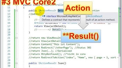#3: Controller Action with Different Results 📚 ASP.Net Core2 MVC