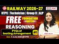 Railway Exams 2026 | RRB Reasoning Important Questions | PYQs of Seating Arrangement | Shikha Ma'am