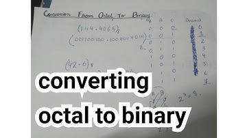 converting numbers from octal to binary || Urdu/Hindi