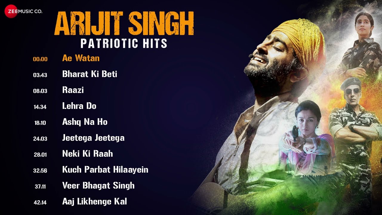 Arijit Singh Patriotic Hits - 45 Minutes Non Stop | Ae Watan, Lehra Do & More | Desh Bhakti Songs