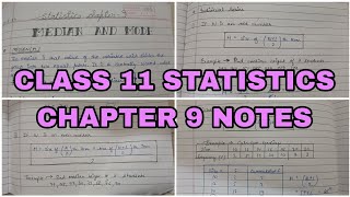 Class 11 statistics chapter 9 handwritten notes 📚✨️