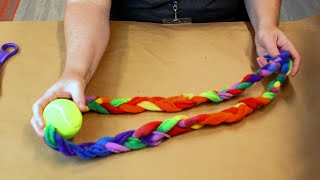 DIY Braided Ball Dog Toy