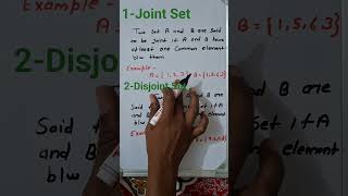 Joint and Disjoint set Difinition and Example