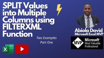 SPLIT Values into Multiple Columns using FILTERXML Function