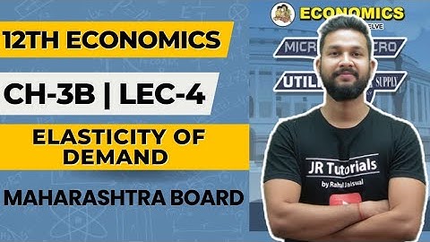 12th Economics | Chapter 3B | Elasticity of Demand | Lecture 4 | Maharashtra Board |