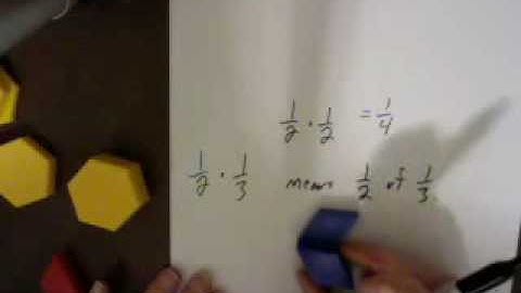 Multiplying fractions with pattern blocks