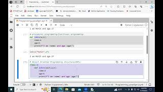 Python Object Oriented programming paradigm, procedural, top line, part 1