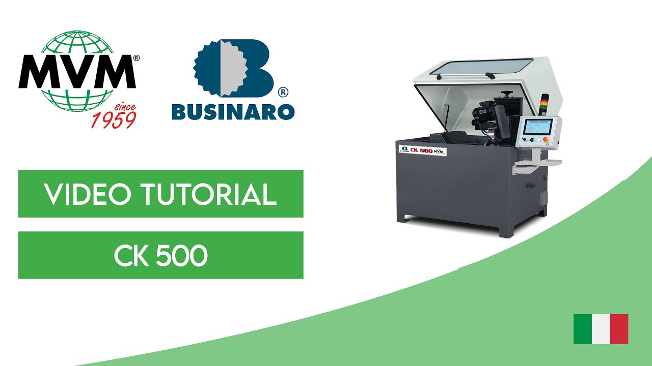 Video Tutorial CK 500 - Affilatrice con controllo PLC per coltelli e controcoltelli circolari