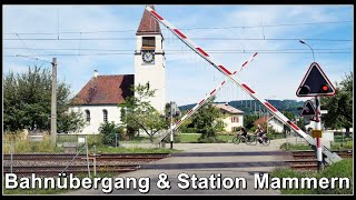 Swiss Railroad Crossing & Station / Bahnhof & Bahnübergang Mammern, Kanton Thurgau, Schweiz 2021
