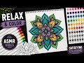 Mandala Coloring ASMR 🌿 | Relaxing Alcohol Markers Art