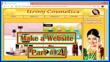Make a Website Using Dreamweaver and Photoshop Part # 2