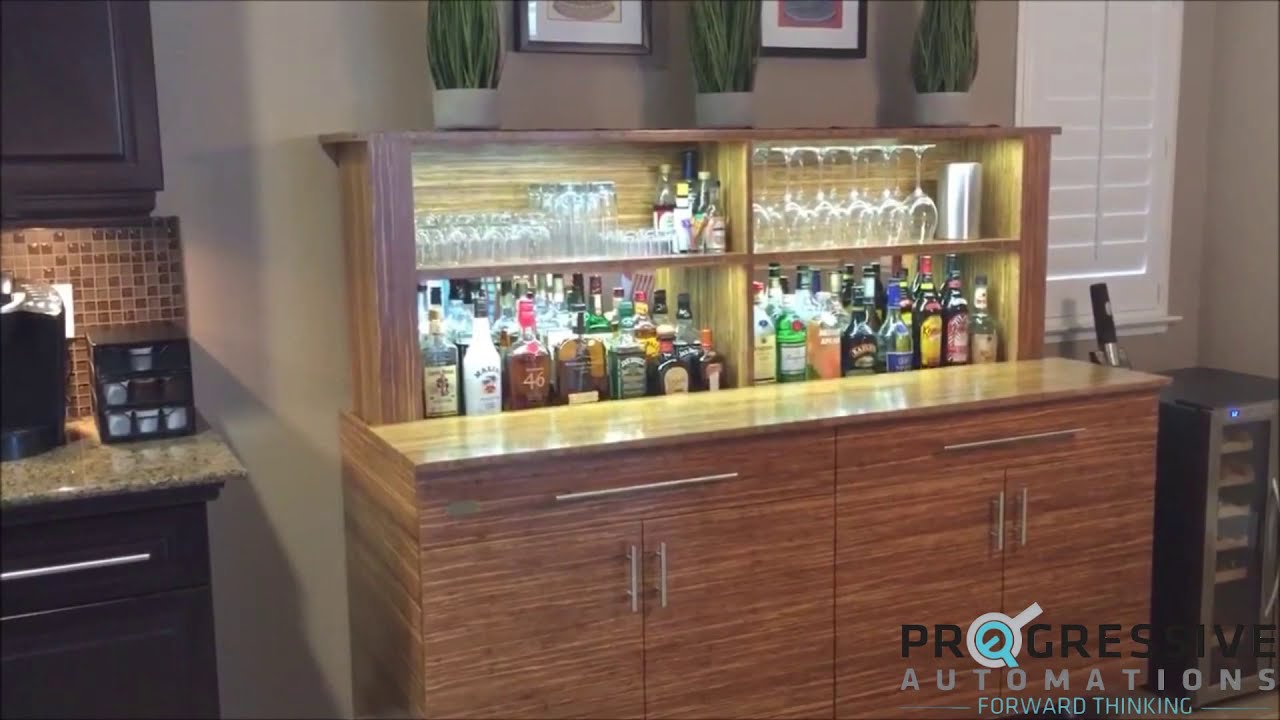 Hidden Bar Cabinet Using Table Lift Youtube