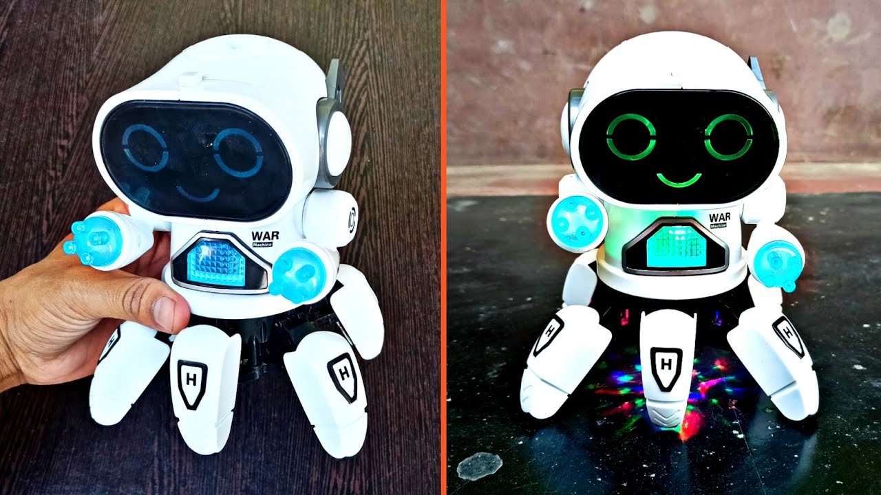Dancing robot toy Unboxing and testing by MR toy | Bot robot with light and music