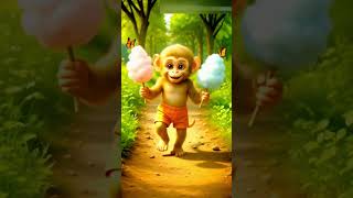 Cute Baby Selling Colourful Cotton Candy