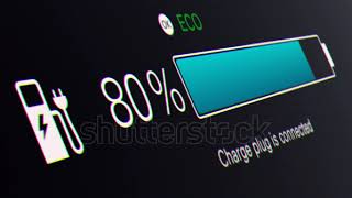 Electric Car Charging Indicating the Progress of the Charging  Stock video