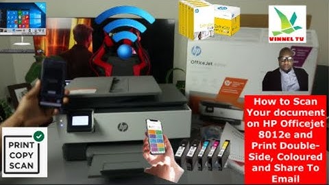 How to Scan Your document on HP Officejet 8012e and Print Double-Side, Coloured, and Share To Email