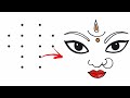 Easy Durga maa drawing with dots step by step | Maa Durga Rongoli | maa durga drawing 2026