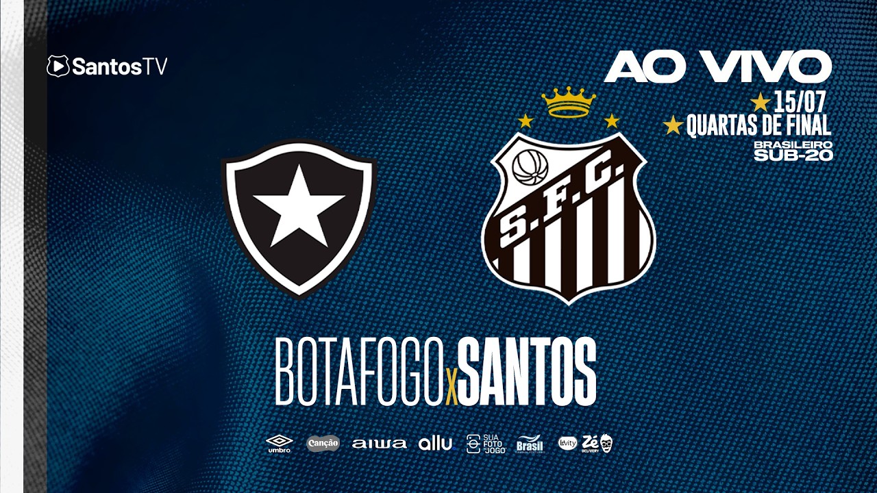 🔴 AO VIVO COM IMAGENS: BOTAFOGO  x  SANTOS | QUARTAS DE FINAL VOLTA | BRASILEIRO SUB-20 (15/07/26)