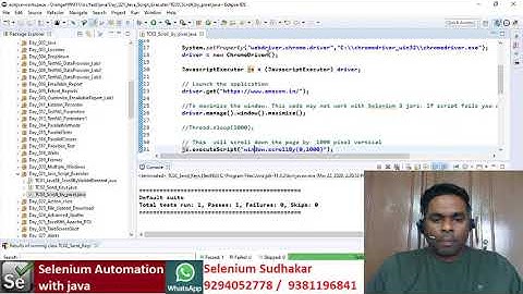 Day_021_03_Java_Script_Executor_Selenium Proxy Interview support Sudhakar +91-9294052778