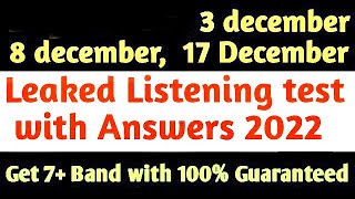Ielts listening practice real test 1 December 2022
